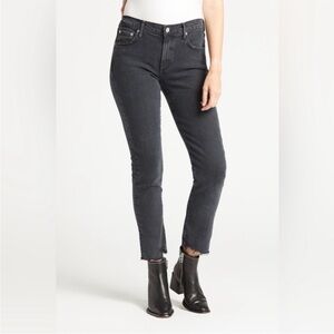 Agolde Toni Mid Rise Straight Raw Hem Jeans Size 25